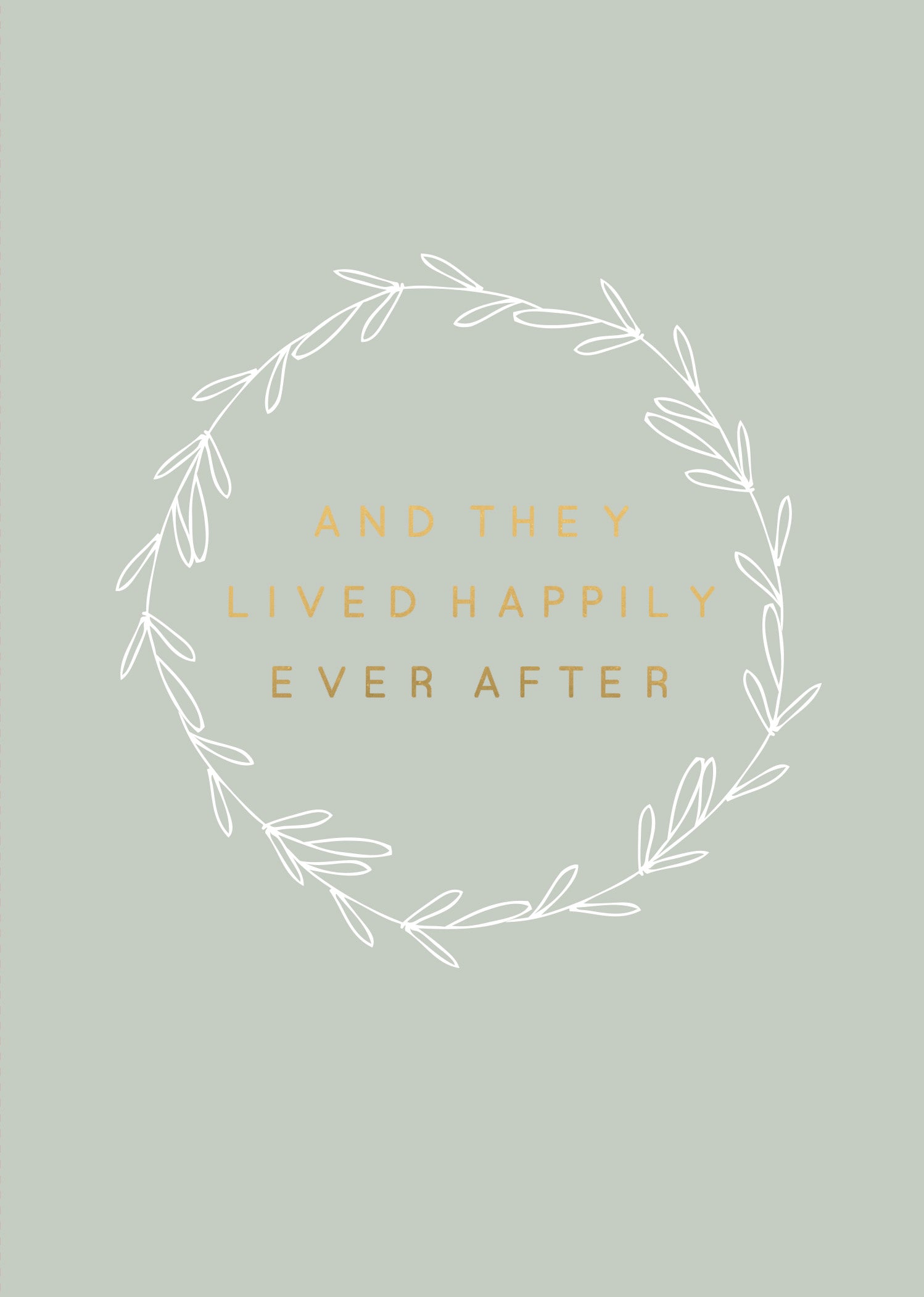 Greeting Card WEDDING - EVER AFTER WREATH